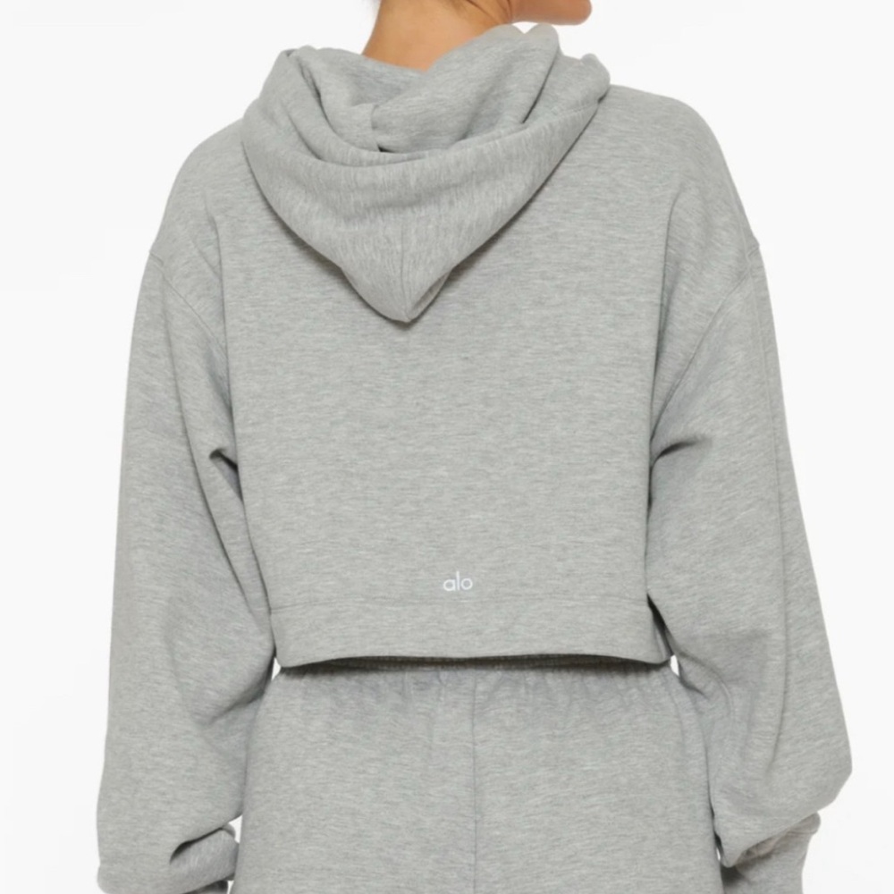 Alo Yoga Heathered Cropped Hoodie